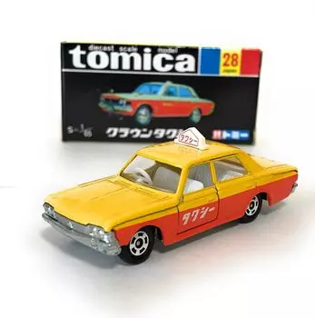 Tomica 30th Anniversary Reprint Black Box Tomica 28 Crown Taxi 1/65