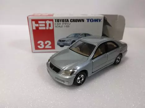 Tomica 32 Toyota Crown масштаб серебристый № 1/63 микроавтобус, серебряный