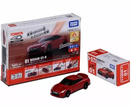 Tomica 4D 01 Nissan Vibrant Red GT-R красный