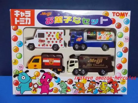 Tomica Cara Tomica Meiji sweets set 4 units set red TOMY logo