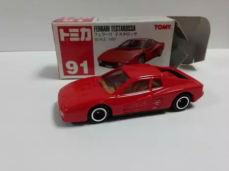 Tomica Ferrari Testarossa Red Сделано в Китае 91-2 красный