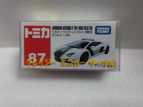 Tomica Lamborghini Aventador Dubai Police Технические характеристики Crazy Mini Car Circle с чехлом № 87 LP700-4