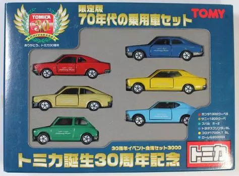 Tomica Limited Edition Passenger Car Set of 6 Set Tomica 30th Anniversary Разные версии 70-х