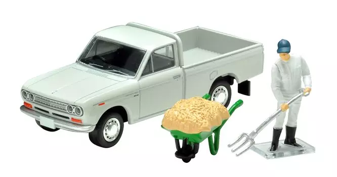 Tomica Limited Vintage Datsun Truck 1300 Deluxe White с готовой фигуркой, продукт 314950 1/64 LV-195c