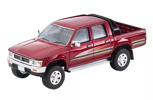 Tomica Limited Vintage Neo Toyota Hilux 4WD Pickup Double Cab SSR Red 1991 Complete Product 316893 1/64 LV-N256a