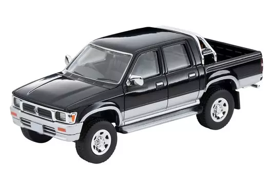 Tomica Limited Vintage Neo Toyota Hilux 4WD Pickup Double Cab Option Equiped Car 95 Year Finish Product 324652 1/64 LV-N255c SSR-X Black/Silver чёрный