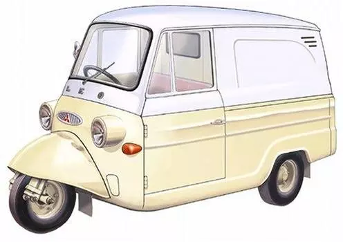 Tomica Limited Vintage TLV60a Mitsubishi Leo Van (yellow)