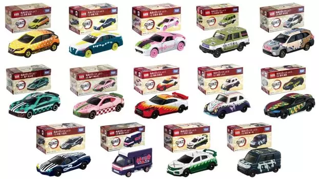 Tomica Lucky Bag Lucky Box Танджиро Незуко Зеницу Иноске Канао Гию Синобу Ренгоку Муичиро Гёмей Мия Мицури Обанай Тенген Набор из всех 14 типов