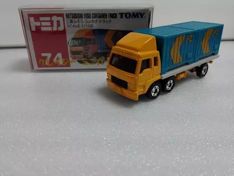 Tomica Mitsubishi Fuso Контейнеровоз Crazy Mini Car Circle с кейсом No.74