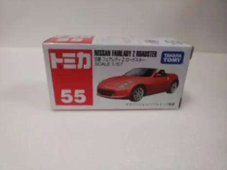 Tomica Nissan Fairlady Z diecast model red №55 Roadster, 1/57 scale, car,