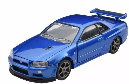 Tomica Premium RS Nissan Skyline II Nur GT-R V-spec (Бэйсайд Блю) синий