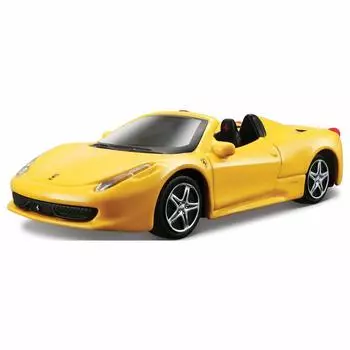 Tomica Presents Burago Race & Play Series 1:43 458 Spider (Yellow)