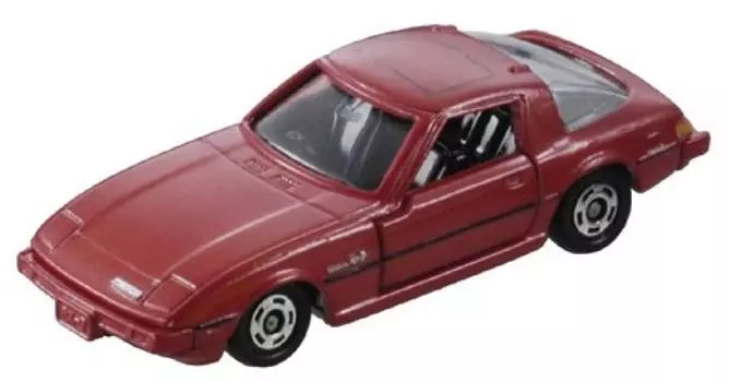 Tomica Savanna RX7 SA22 with actual car catalog