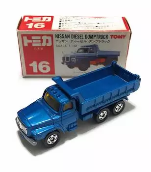 Tomica Сделано в Японии 16 Nissan Diesel Dump Truck Красный логотип TOMY 1/102