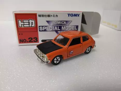 Tomica Special Model 23 Honda Civic GL Rally Mini Car No. Type, Orange,