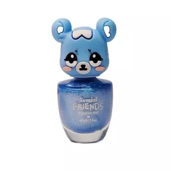 Tomini Children s Friends Гвоздь на водной основе, 8 мл, мерцающий синий (Хомяк), 1 шт.