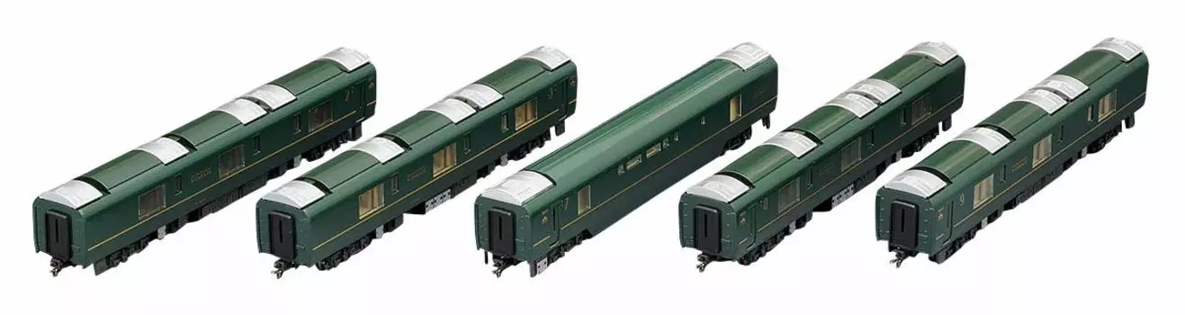 TOMIX N Gauge 87 Series TWILIGHT EXPRESS Mizukaze Additional Set 5 Cars 98332 Railway Model Diesel Car
