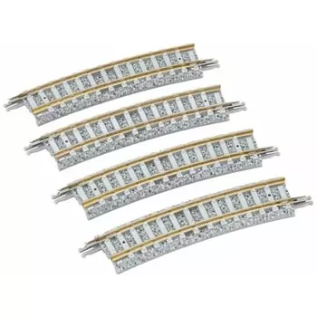 TOMIX N Gauge Curved PC Rail C280-15-PC F Set of 4 1194 Railway Model Supplies