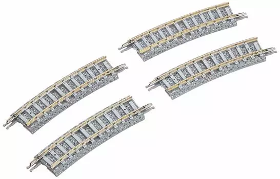 TOMIX N Gauge Curved PC Rail F Набор из 4 шт. 1863 принадлежности для моделей железных дорог C243-15-PC