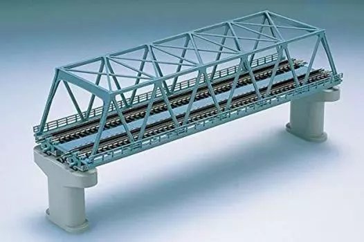 TOMIX N gauge double track truss iron bridge F blue double track PC piers with 2 3051 railway model supplies