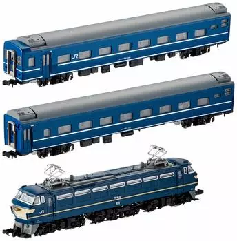 TOMIX N Gauge EF66 Blue Train Set 3 Cars 92332 Модель пассажирского вагона железной дороги