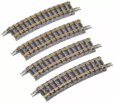 TOMIX N Gauge изогнутый рельс F 4 шт набор 1854 железнодорожные принадлежности для моделей C280-15