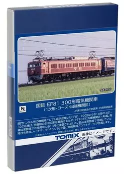TOMIX N Gauge JNR EF81 300 Type 1st Edition Rose Tabata Engine District 7177 Железнодорожная модель электровоза