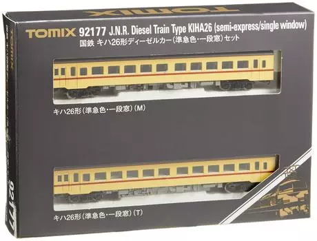 TOMIX N gauge Kiha 26 type color single window set 92177 railway model diesel car semi-express