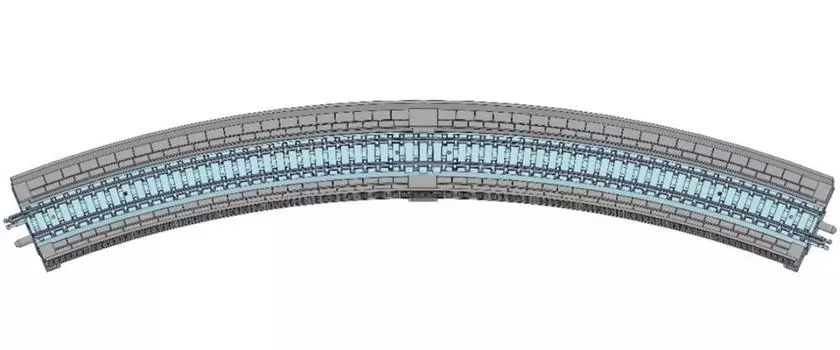 TOMIX N Gauge PC Rail with Viaduct HC391-45-PC (F) Set of 4 1875 Railway Model Supplies