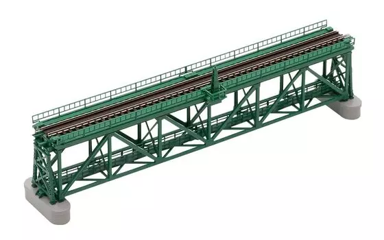 TOMIX N gauge single track truss iron bridge S280 dark green PC 2 3267 Railway model supplies (F) (with piers, piers)