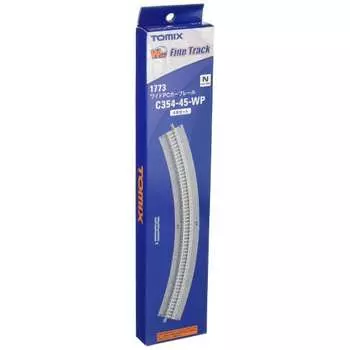 TOMIX N Gauge Wide PC Curve Rail C354-45-WP F Set of 4 1773 Railway Model Supplies