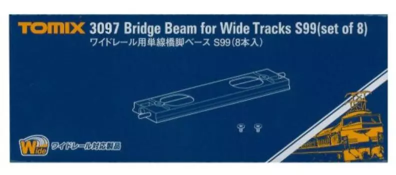 TOMIX N Gauge Wide Rail Single Track Pier Base S99 8 шт. 3097 Принадлежности для моделей железных дорог