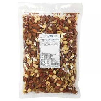 Tomizawa Shoten 5 видов ореховой смеси жареные несоленые 800 г (ТОМИЗ) (смесь орехов/миндаль/кешью/грецкие орехи/арахис/макадамия/закуски/коммерческие