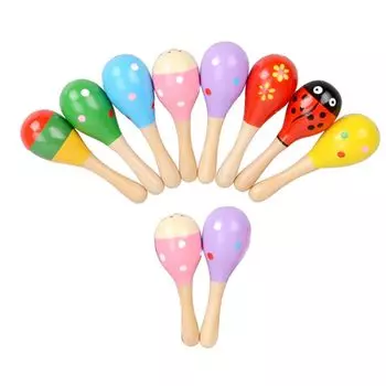 ТОММИФИЛД Музыкальный инструмент Слуховые маракасы, Деревянные, Яйцевидные, Игрушка, Тренировочные, Детские, Вечеринка, 6+ [Продукт]
