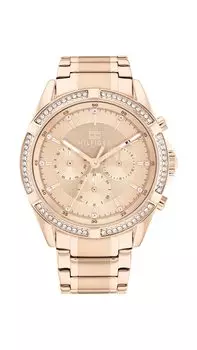 Tommy Hilfiger 1782558 Корпус из нержавеющей стали и браслет из звеньев Современные женские цветные часы: Гвоздика, Гвоздика,