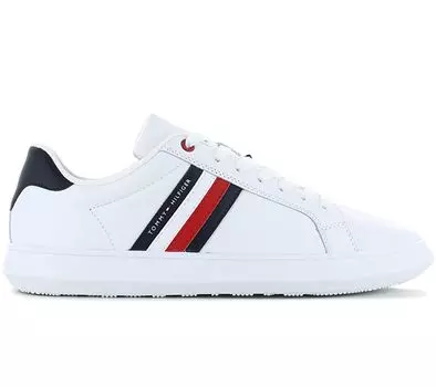 Tommy Hilfiger Essential Leather Cupsole - Мужские кроссовки кожаные белые FM0FM04921-YBS ORIGINAL EU 41 UK 7 белый