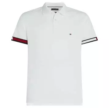 Tommy Hilfiger Flag Cuff поло с короткими рукавами S