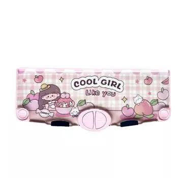TOMMYFIELD Pencil Korean Pencil Elementary School Magnetic Pencil Holder Case, Case, Simple, Students, Girls, Boys, (Pink)