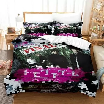 Tomodachi Game Bedding Set Single Twin Full Queen King Size Bed Set Adult Kid Bedroom Duvet cover sets 3D Print Anime Bed Sheet EU Twin 135x200cm