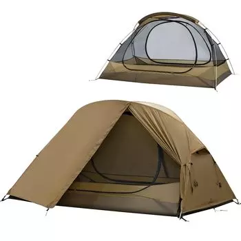 TOMOUNT Кемпинг PU3000 мм с двойной палаткой 20D Climbing Easy to Cycling для 2 человек, палатка, отдельно стоящая, легкая, внутренняя, слой, нейлон, вентиляция,