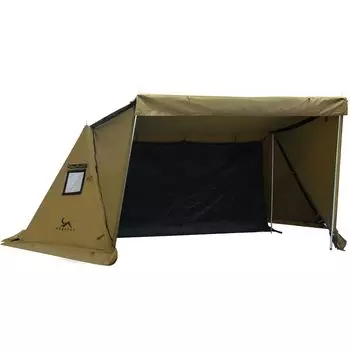 TOMOUNT Pup TC Gunmaku Solo 2-местный поликоттон с дымоходом, внутренняя сторона, солнце, подходит для 4 сезонов, палатка, палатка, отверстие, в комплекте, стены,