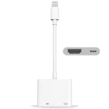 TOMPOL Certified iPhone HDMI Converter Cable Genuine No Settings Required Lightning HDMI Adapter 1080P Full HD Uses Genuine Materials and Chips No