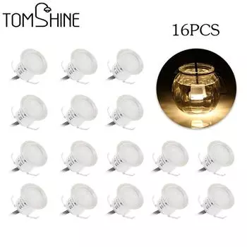 Tomshine 16 шт., 0,6 Вт, яркий встраиваемый светодиодный светильник для палубы, водонепроницаемость IP67, в грунте, на открытом воздухе US Plug
