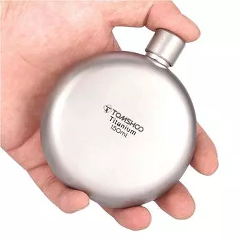 TOMSHOO 150 мл герметичная титановая фляжка для алкоголя, виски, вина для кемпинга на открытом воздухе 150ml