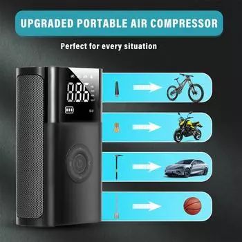 TOMSHOO Multi-Functional Car Air Pump Electric inflator Multi-Functional Car Air Pump чёрный
