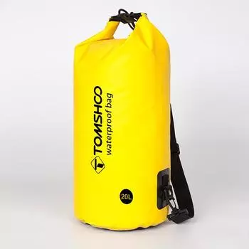 TOMSHOO Набор из 3 сухих сумок, водонепроницаемый легкий герметичный сухой рюкзак со съемным плечевым ремнем 20L оранжевый