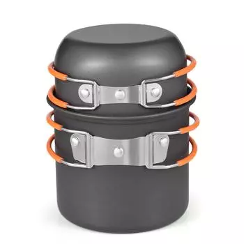 TOMSHOO походная посуда, набор для беспорядка, легкий походный кухонный набор, походный горшок, миска, вилка, ложка оранжевый