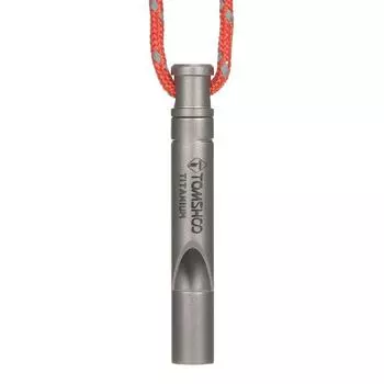 TOMSHOO Сверхлегкий титановый аварийный свисток со шнуром для выживания на открытом воздухе, кемпинга, пешего туризма и изучения 1
