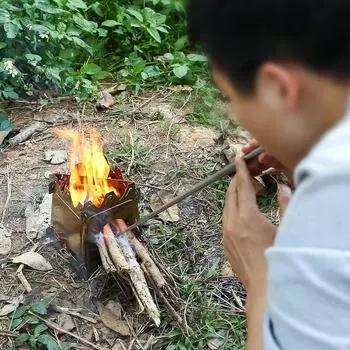 Tomshoo Titanium Stove Outdoor Camping Дровяная печь Портативная складная легкая туристическая дровяная горелка для походов, готовки, пикника