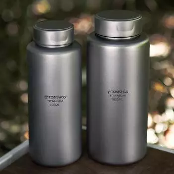 TOMSHOO Титановая бутылка для воды 1 л Легкая спортивная бутылка для воды для кемпинга и пешего туризма 1L water bottle